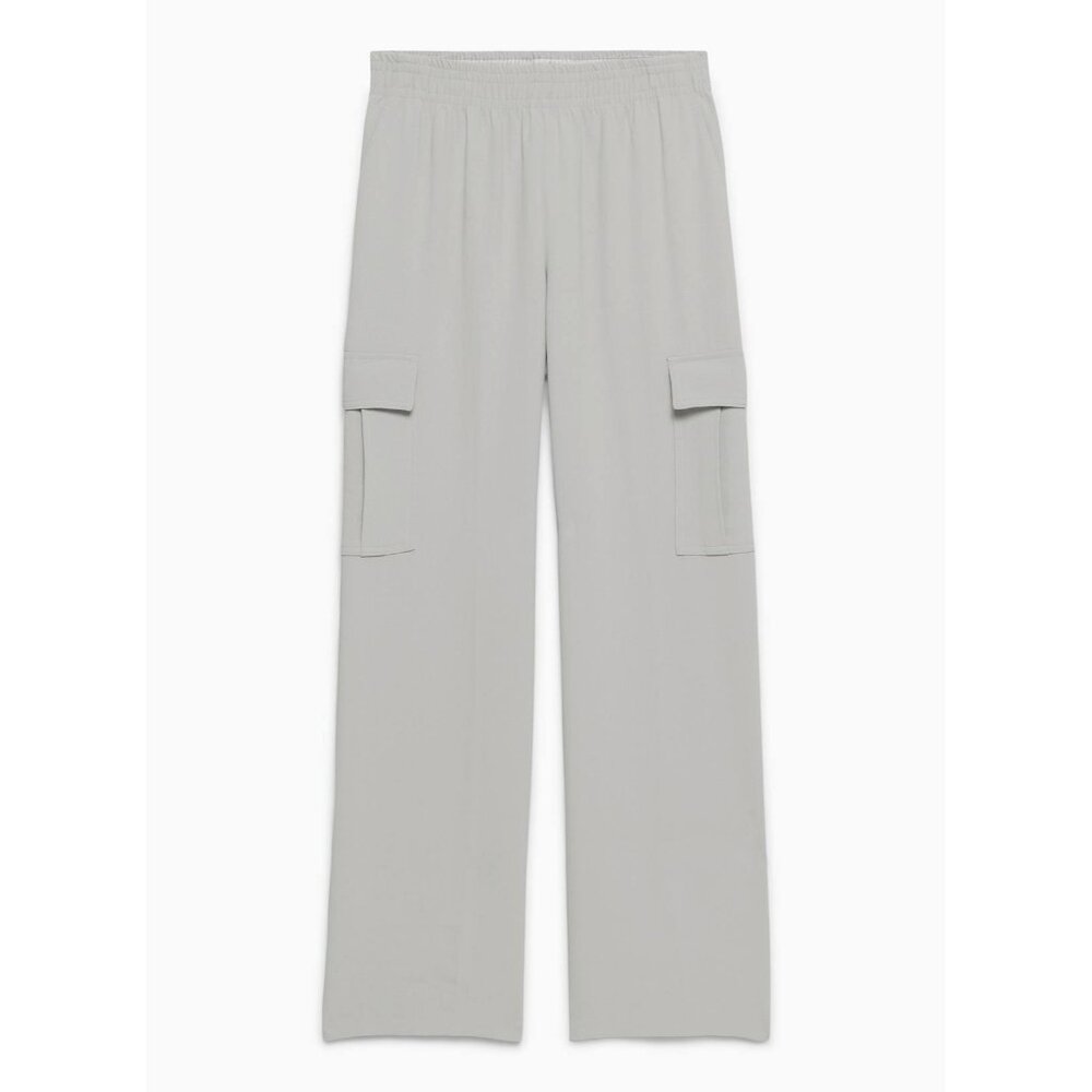 Aritzia Wilfred Womens Highlight Cargo Pants Ashen Gray Crepette size XS